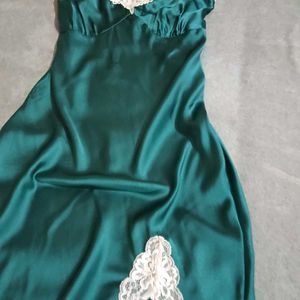 vintage sea green slip