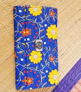 Blue Floral Designed Clutch