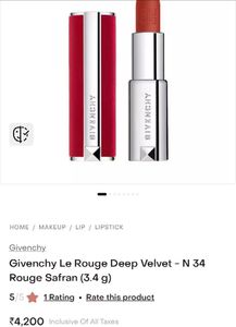 💄 Authentic Givenchy Le Rouge Deep Velvet