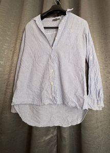 Skyblue And White Striped Shirt