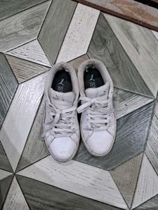 Puma White Leather Sneakers