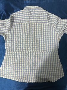 Gingham Tie-Waist Shirt