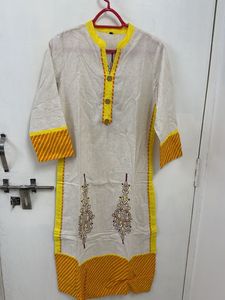 Khadi Cotton Embroidered Kurti