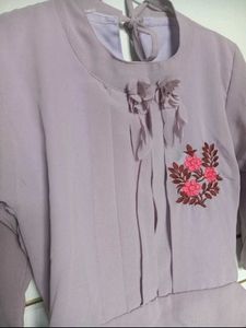 Lavender Georgette Top 😍