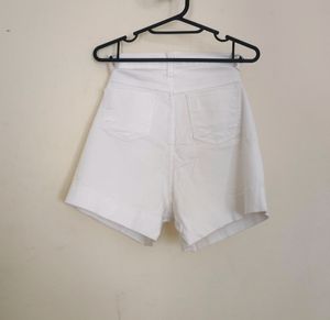 High Waist Denim Shorts Halfpant