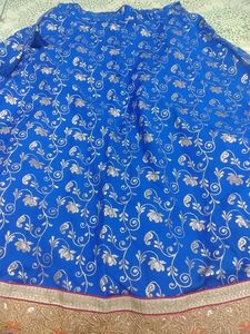Blue Floral Ethnic Skirt