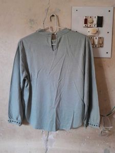 Studded Neck Top