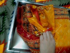 Red Yellow Saree Women&#39;s