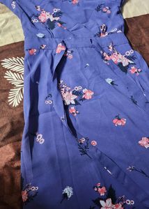 Miss Chase Purple Floral Midi Dress