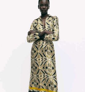 Zara Patterned Midi Dress