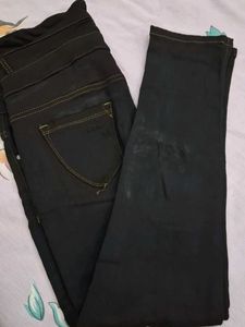 Black High-Waisted Ripped Jeans