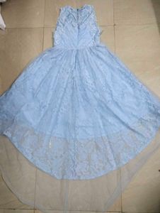 Blue Lace Hi-Lo Dress