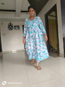 Pastel Geometric Print Maxi Dress