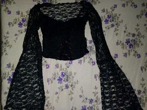 Black Gothic Flared Top