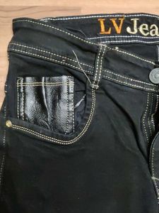 LV Jeans Black Denim Pants