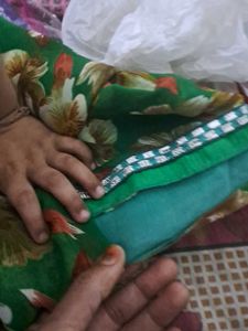Flora Green Saree