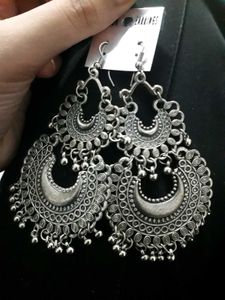 Fantastic Silver Oxidized Earrings