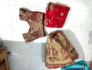 Bridal Lahenga Choli With Full Work Dupata In Gold