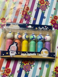 Kawaii-Q Space Highlighters - 6 Unique Colors!
