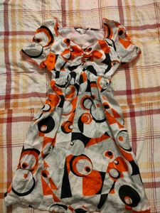 Retro Print Mini Dress