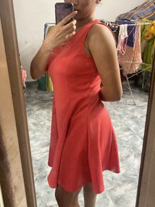 Coral Skater Dress