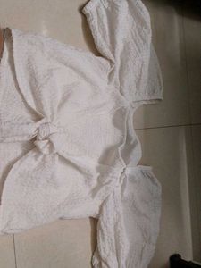 White Puff Sleeve Top