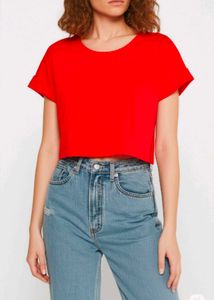 Red Cropped Tee
