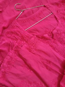 Rose Pink Handwork Chikankari Suit