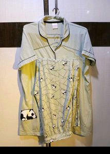 Panda Print Pajama Set