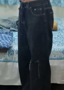 Ripped Look Charcoal Grey Urbanic Jeans