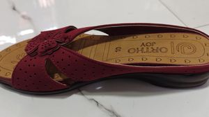 Maroon Flats & Sandals