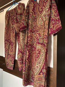 Nermosa Women Viscose Printed Straight Kurta Pant