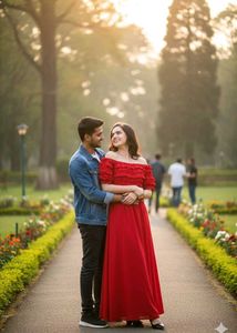 Elegant Red Off-Shoulder Dress