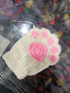 Cute Cat Paw Fingerless Gloves
