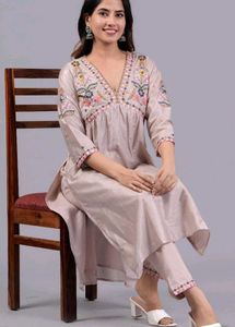 Blush Pink Alia Cut Premium Chanderi Silk