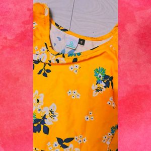 JB Fashion Yellow Printed Stylish Crepe Top