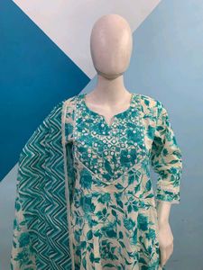 Cotton Kurta Set With Dupatta