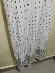 White Printed Midi Dress