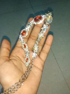 Beautiful Silver And Orange Set