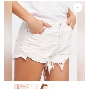 White Denim Shorts