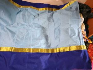 Brand New Cotton Silk Saree With Lace Border