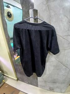 Black Patterned T-Shirtand Blac Trackpant