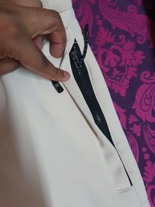 Casual Beige Pants | Both Side Zip Pocket