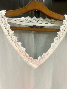 Lace Trim Chiffon Cover-Up