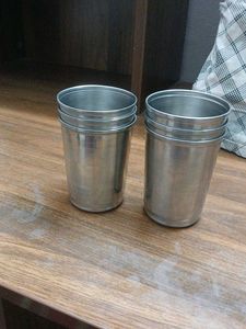 SET OF 6 Steel Glasses