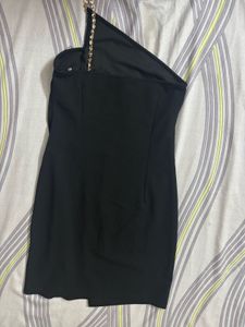Black One-Shoulder Mini Dress