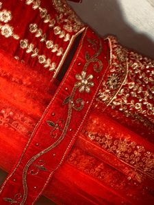 Beautifull Bridal Lenga With Belt 3pcs Set