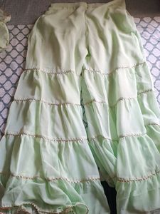 Pista Green Georgette Suit
