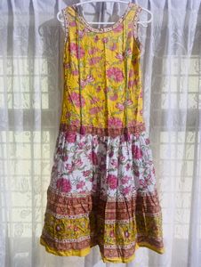 Sleeveless Printed Kurti Dress