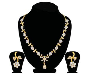 Elegant Floral Necklace & Earring Set